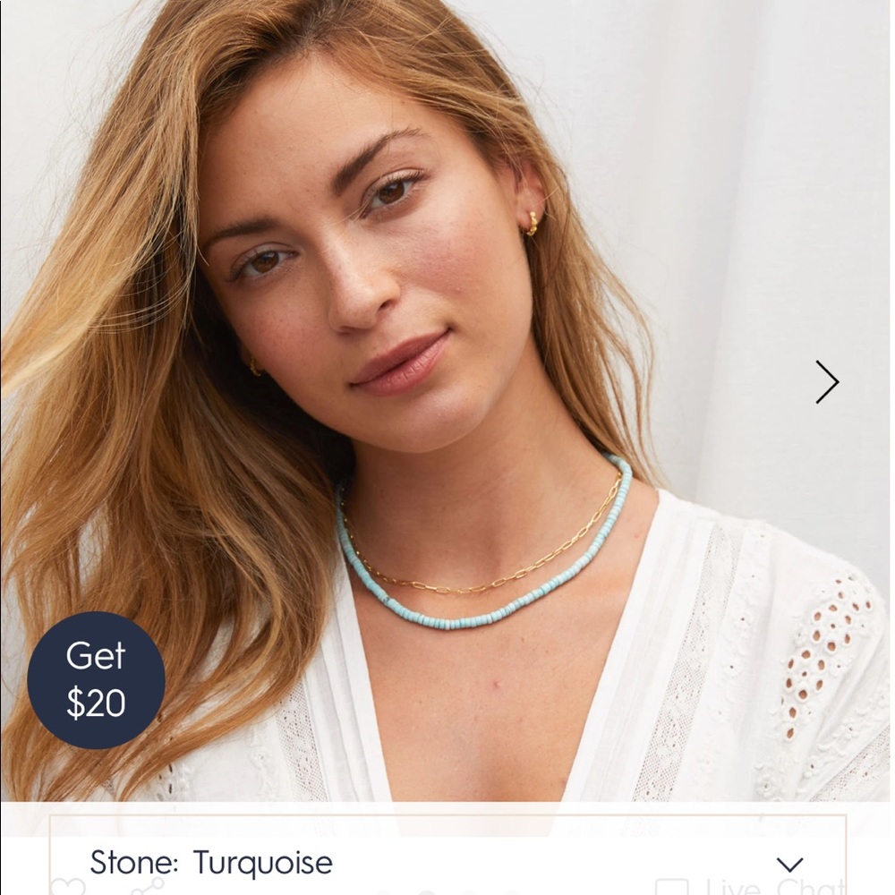 Gorjana Parker Gem Necklace (Turquoise)